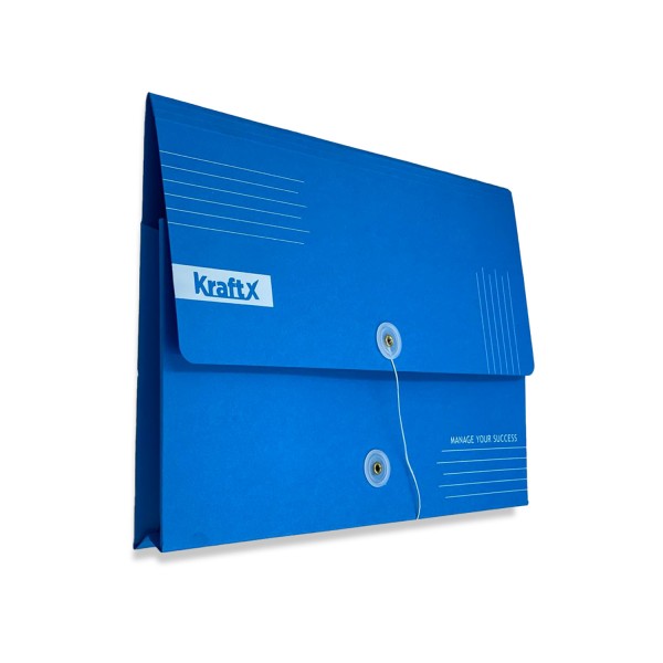 KraftX Document Bag - Paper,  String Closure - A4  (KB118), Pack of 5